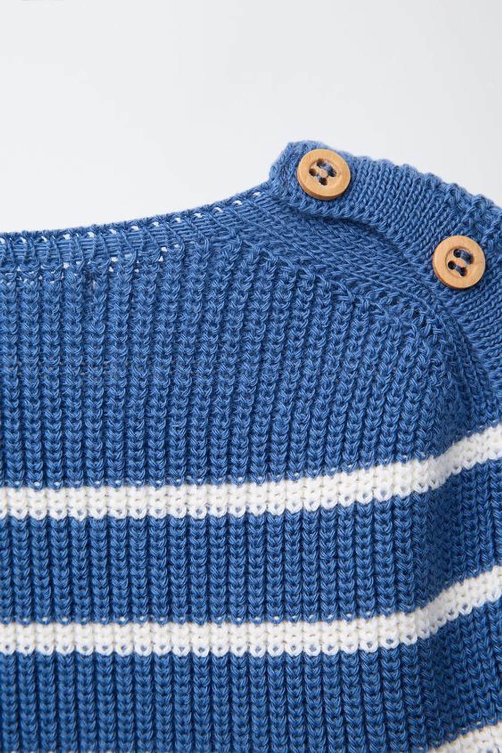 ZARA ТРИКОТАЖНЫЙ ДЖЕМПЕР В ПОЛОСКУ, СИНИЙ