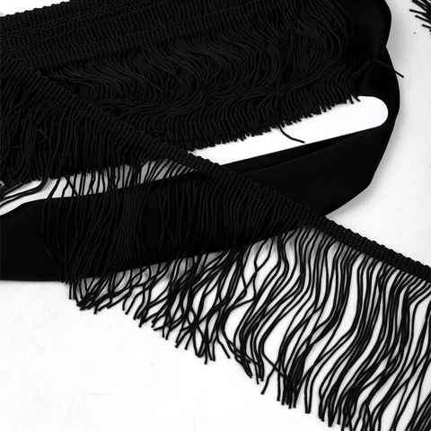 Бахрома отделочная вискоза ш.10 см черный