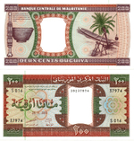 Банкнота Мавритиния 200 угий 2001 год - UNC