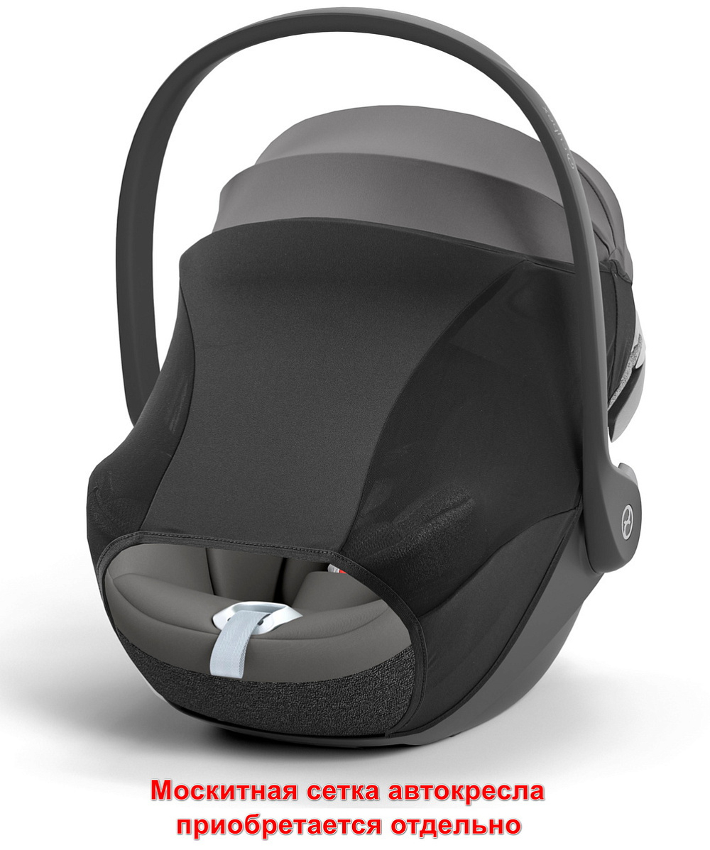 Коляска Cybex Coya Matt Black Frame Cloud T i-Size Mirage Grey Plus Leaf Green с дождевиком