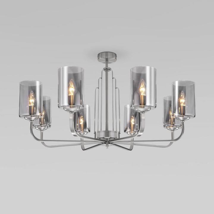 Потолочная люстра Eurosvet Defi 60138/8 сатин-никель