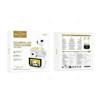 Беспроводные наушники с сенсорным экраном Hoco EW87 (white)