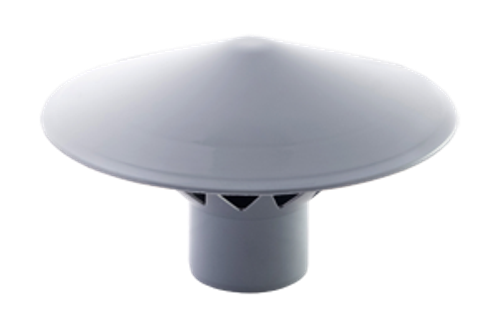 Зонт вентиляционный  ВК ПП 50, короб, серый,РТП (100/1)