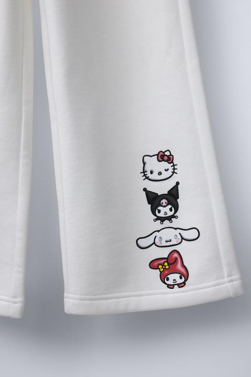 ZARA БРЮКИ HELLO KITTY AND FRIENDS © С ШИРОКИМИ ШТАНИНАМИ, ЖЕЛТОВАТО-БЕЛЫЙ