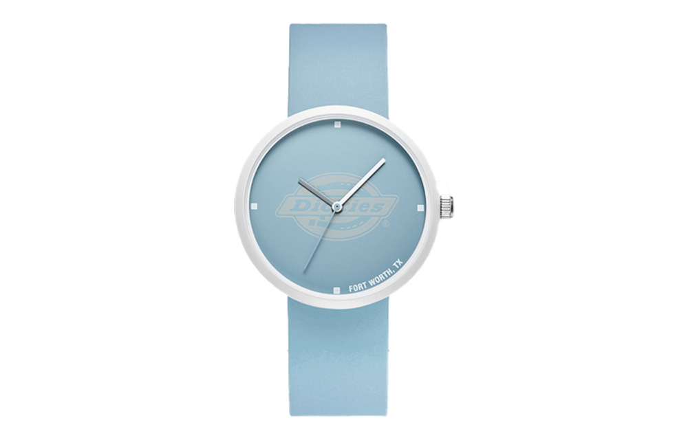 Dickies Wrist Watch Quartz Movement Silicone Leather Strap Green Dial Women"s Watch