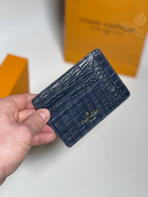 Картхолдер Louis Vuitton из кожи крокодила
