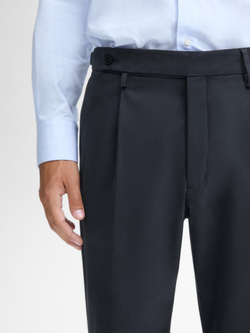 Massimo Dutti Костюмные брюки из смесового хлопка, темно-синий