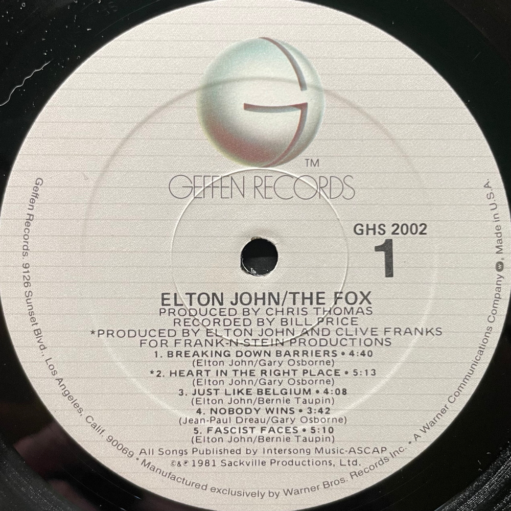 Elton John – The Fox (США 1981г.)