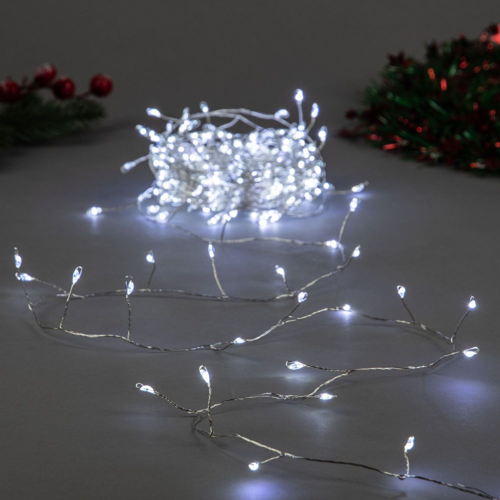 ULD-S1000-250-DTA WHITE IP20 DEWDROP Гирлянда светодиодная Роса. 10м. 250 светодиодов. Белый свет. Провод прозрачный. ТМ Uniel