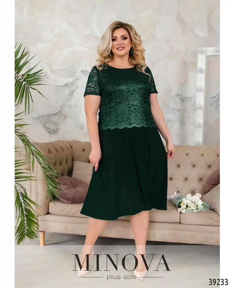 Платье 420-зеленый Minova