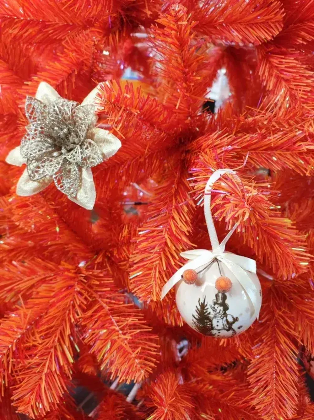 Искусственная оранжевая елка «Солнечная» (пвх) от 1,2 м до 3 м