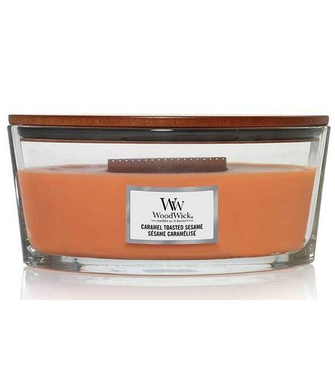Карамель и жареный кунжут, ароматическая свеча эллипс, WoodWick