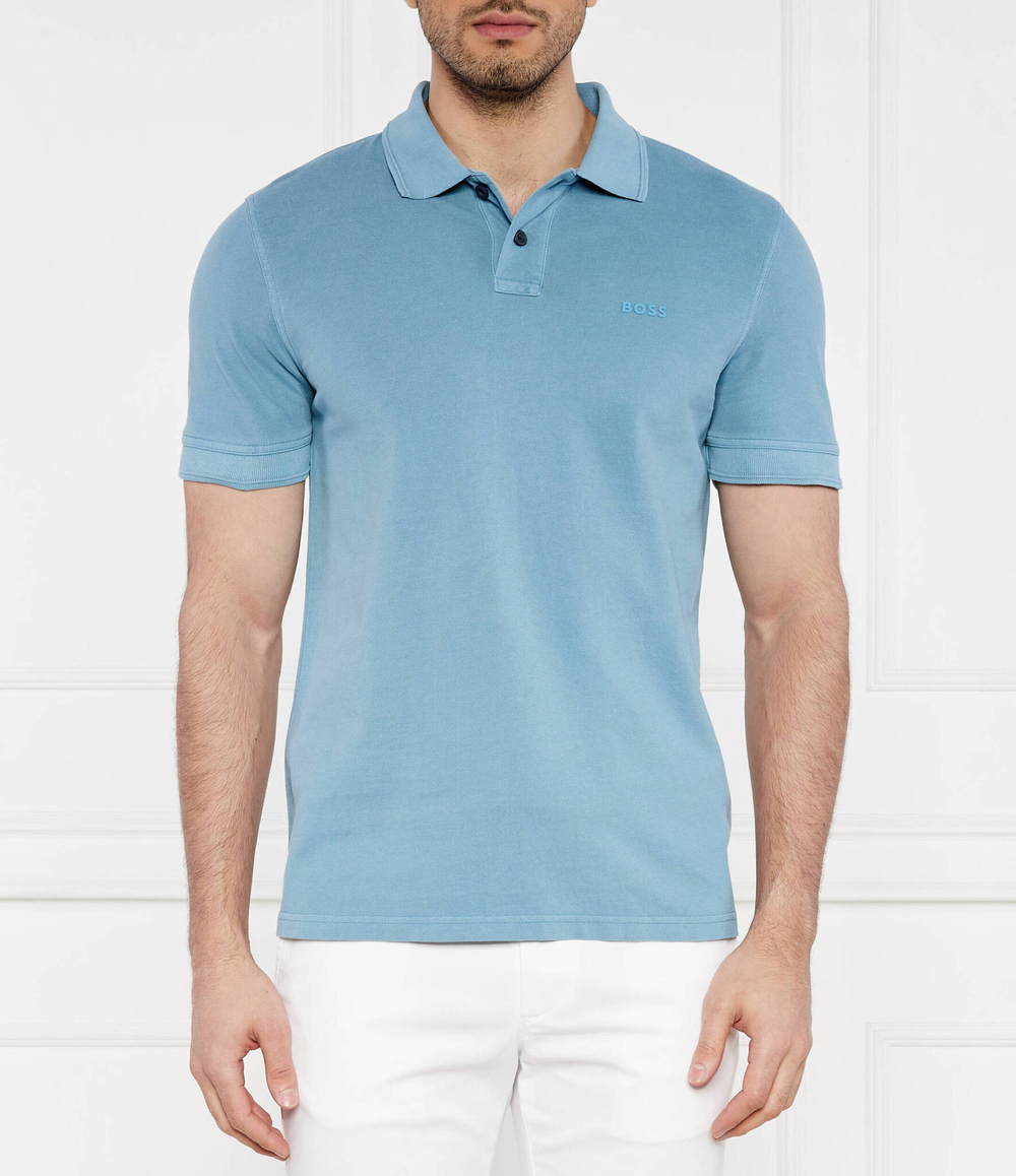 Поло Prime BOSS ORANGE - бирюзовый(50507813)
