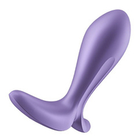 Фиолетовый анальный вибростимулятор 11,3см Satisfyer Intensity Plug