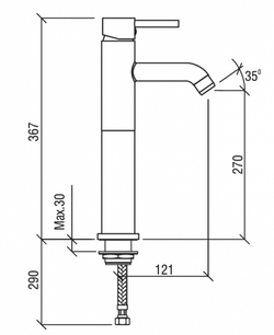 Смеситель для раковины LAPARET MINILIADA высокий N2012902LPT
