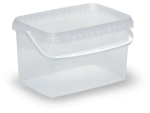 Ведро с ручкой 2,0л. 191*129, Прямоугольное с крышкой. 204шт/упак (Альянс упак)