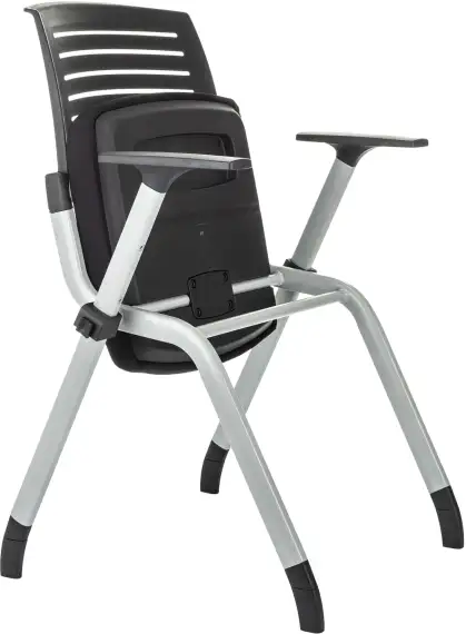 Стул Бюрократ X-Click черный на ножках металл серый