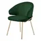 Стул Lime, зеленый микровелюр с золотыми ножками