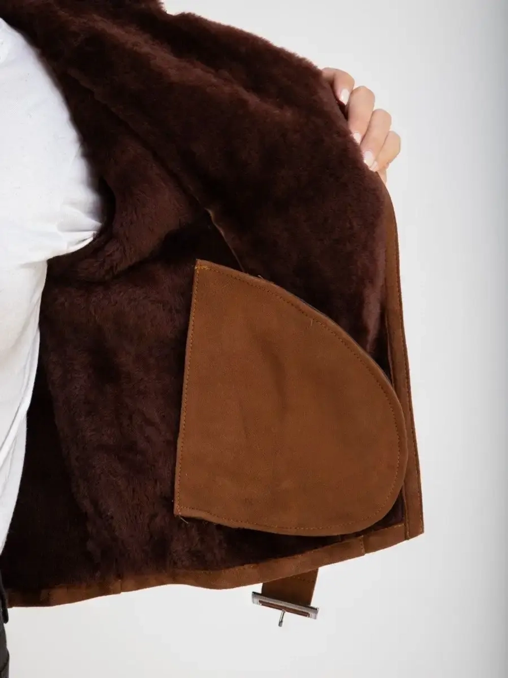 Дубленка авиатор натуральная автоледи Турция