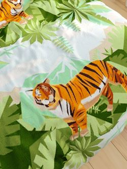 Постельное белье Сказка "Год тигра" 2-спальный Наволочка 70х70 см 2 шт Простынь 240х215 см Пододеяльник 175х215 см, перкаль