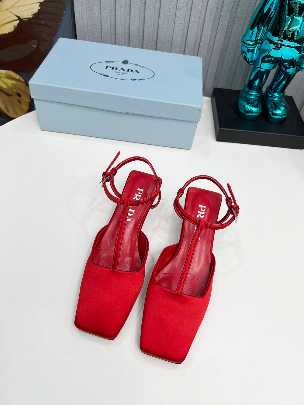 Prada Satin Slingback Pumps