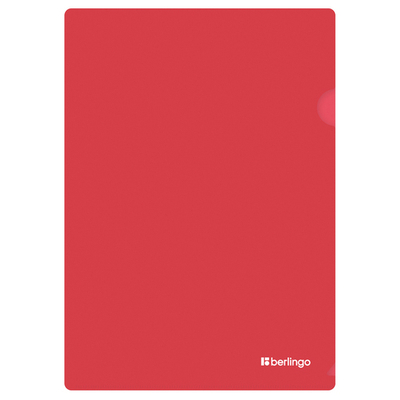 Папка-уголок Berlingo "Soft Touch", А4, 200мкм, софт-тач, красная