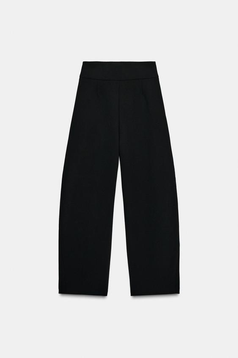 ZARA БРЮКИ BALLOON С ЗАЩИПАМИ, ЧЕРНЫЙ