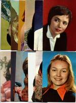 №56 Открытки Артисты и актёры СССР 1970–1980-е г. 25 штук. Цветные, чистые, без повторов