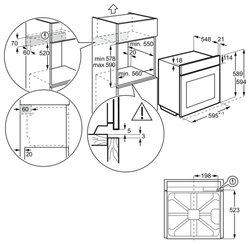 Встраиваемый электрический духовой шкаф Electrolux OEF3H70TW
