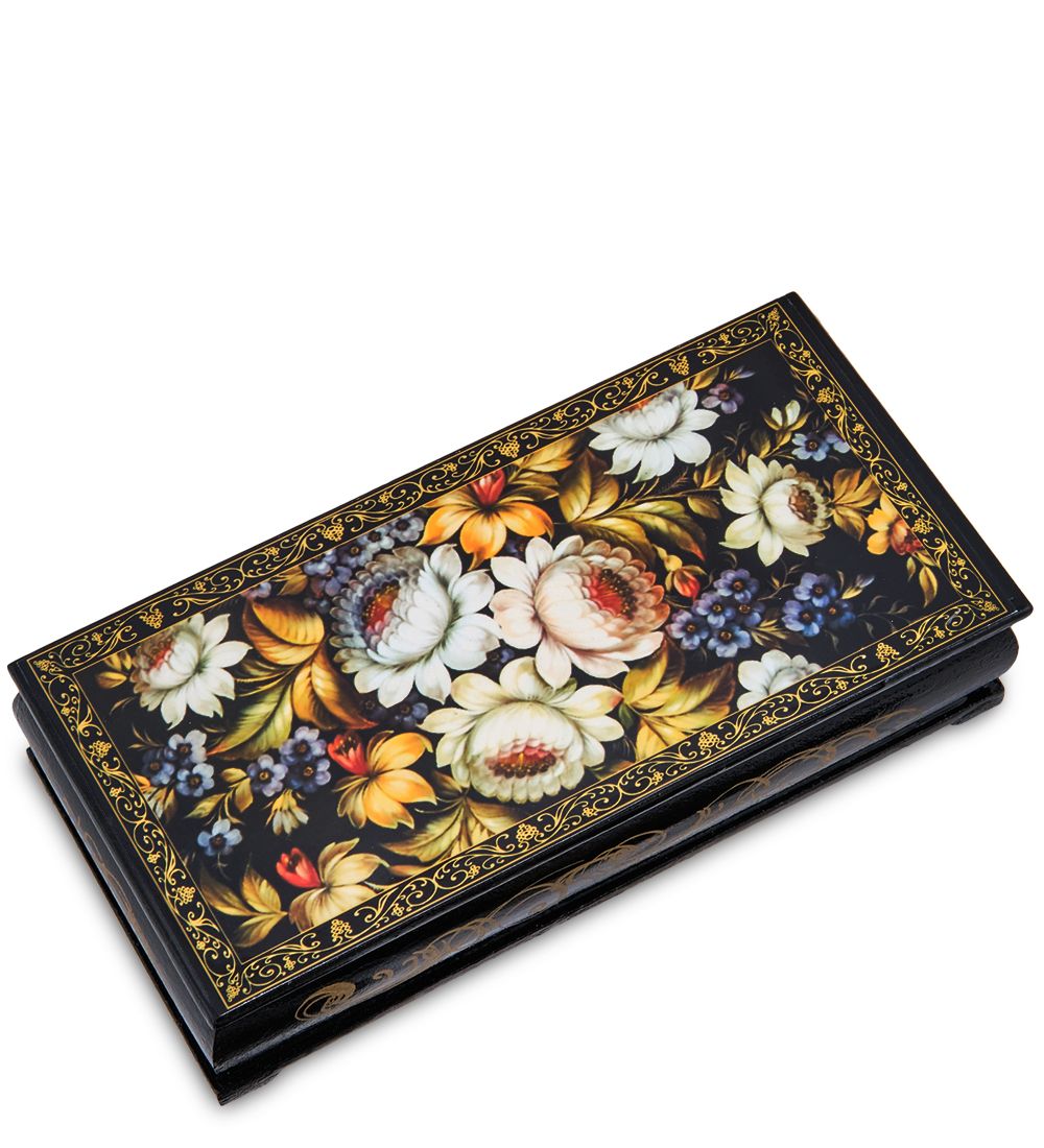 Народные промыслы ШК-11/12-I Шкатулка-купюрница в технике декупаж (8х17х4)