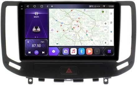 Магнитола для Infiniti G25, G35, G37, Nissan Skyline V36 2006-2013 (поддержка Bose) - Carmedia SF-9820 Android 12, ТОП процессор, CarPlay, 4G SIM-слот