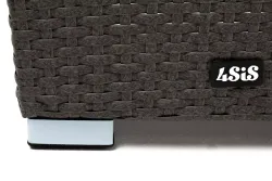 "Капучино" кашпо для цветов плетеное из искусственного ротанга, цвет графит