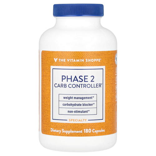The Vitamin Shoppe, Phase 2 Carb Control®, 180 капсул (500 мг в одной капсуле)