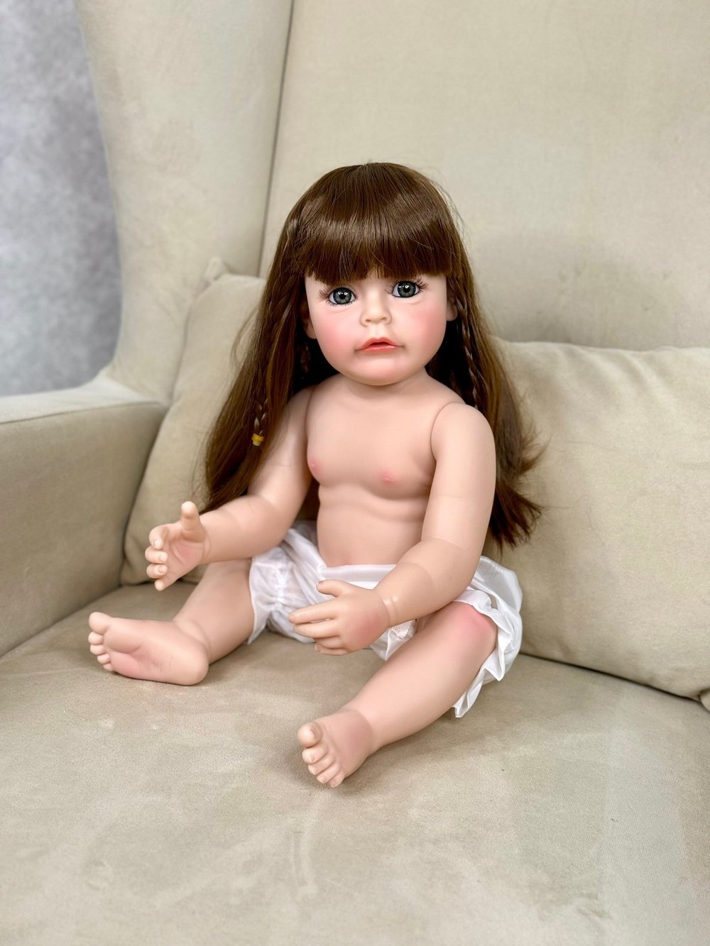 Кукла Реборн виниловая 55см без одежды (FA-038W)