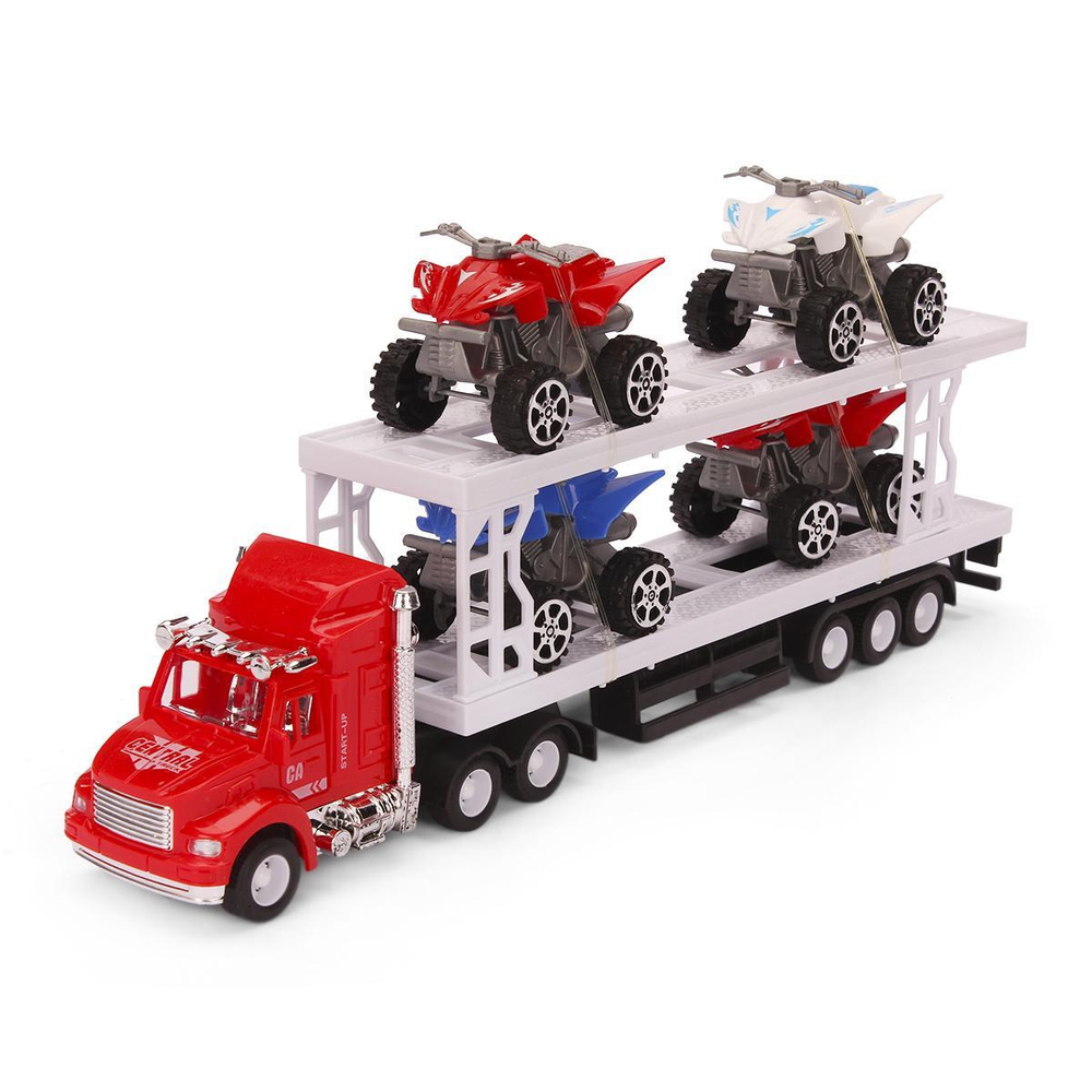 Автовоз ин. 34см +4квадроцикла, ПК 99A7-3