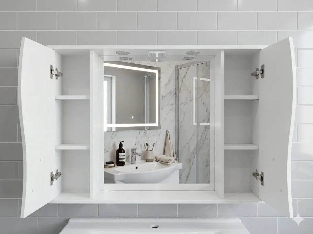 Зеркало - шкаф Алекса 90 с подсветкой