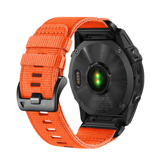 Ремешок QuickFit 22 мм для Garmin (циферблат 47мм) нейлоновый тактический (Оранжевый)