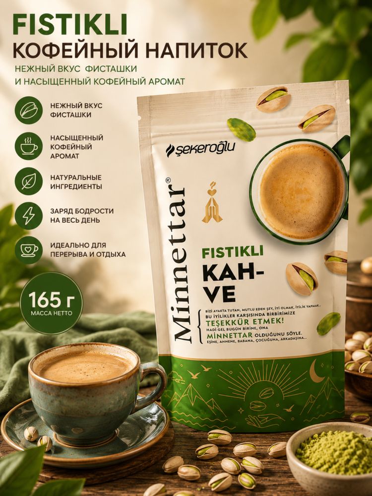 Кофейный напиток Minnettar Фисташка 165 г x 2 шт