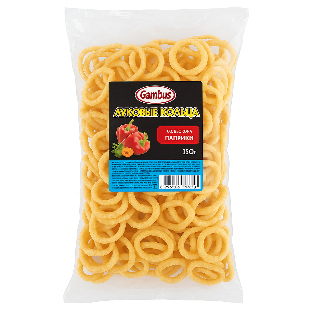 Луковые колечки со вкусом сыра Gambus 150 гр