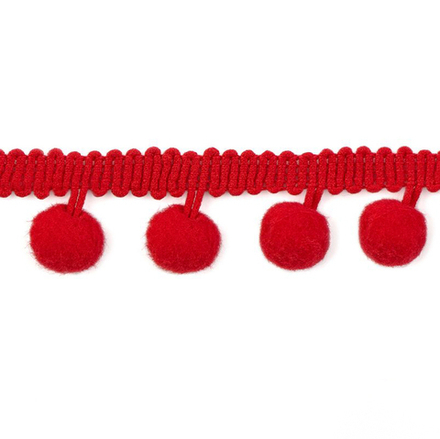 Бахрома помпон , диам 21,мм, красный