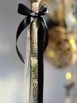 Набор воздушных шаров с стиле леопард черны/хром золото №3208