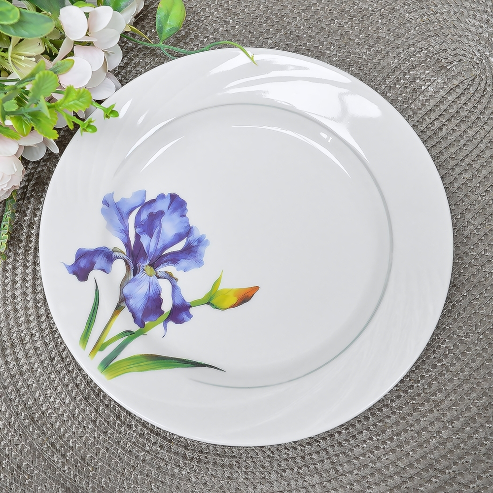 Тарелка 200мм мелкая форма Голубка Ирис