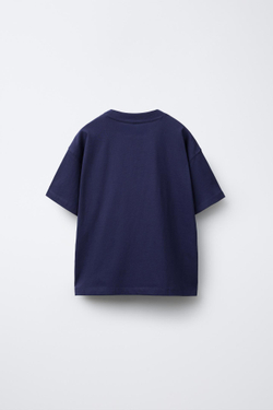 ZARA ФУТБОЛКА С НАДПИСЬЮ, ЧЕРНИЛЬНО-СИНИЙ