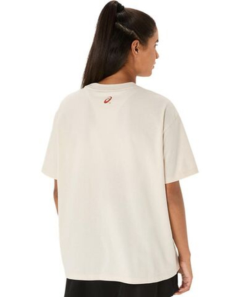 Женская теннисная футболка Asics Court Graphic Short Sleeve - Бежевый