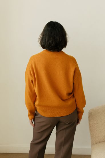 Джемпер Л.Т., 100% шерсть ягнёнка, цвет охра.