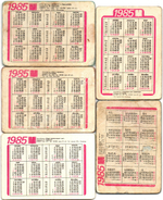 № 29 Набор из 5 стерео Календариков. Мультфильмы СССР 1985 г.