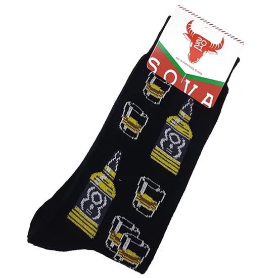 Носки "Крепкие напитки", р-р 38-44 (черный)