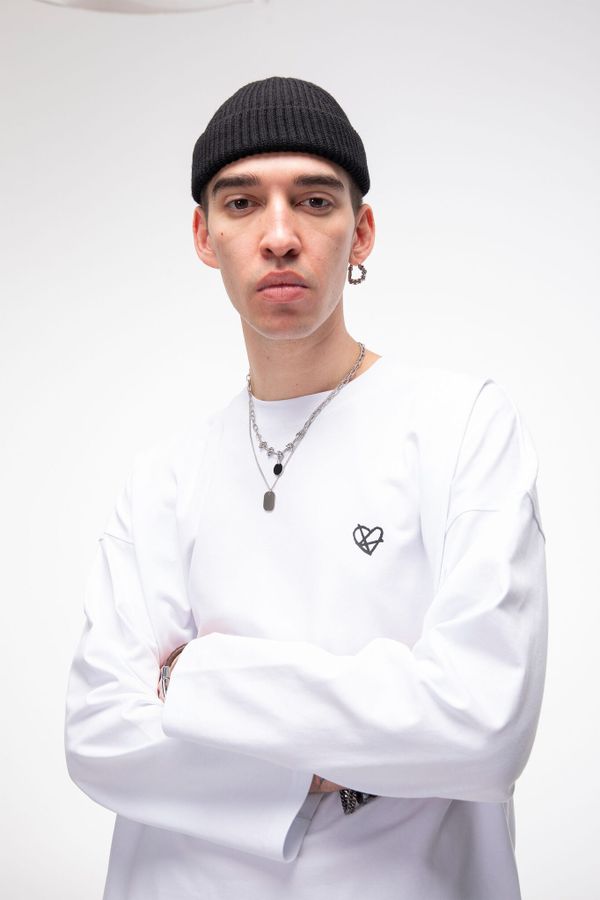 Лонгслив Be Fucking Nice белый - фото 3