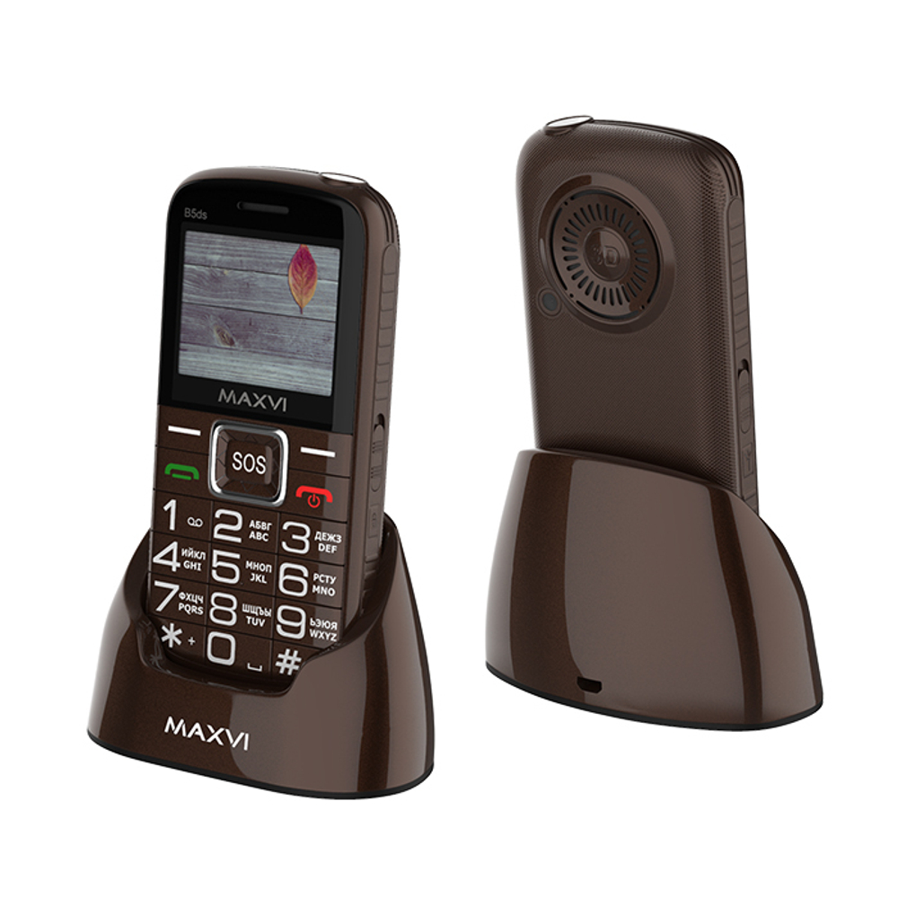 Сотовый телефон Maxvi B5ds Brown