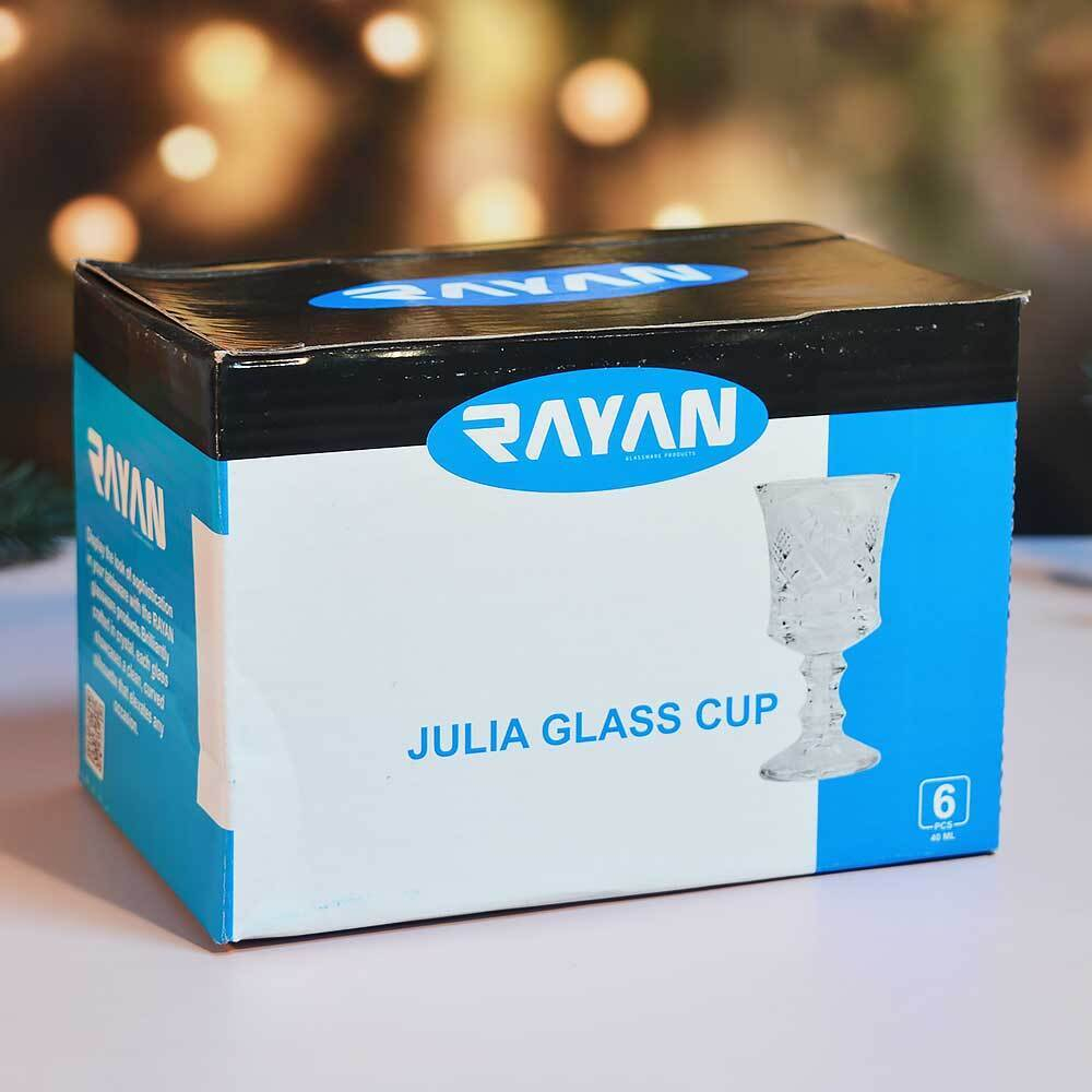 Набор рюмок 6шт 45мл, h10см, d5см "Julia", RYG1021